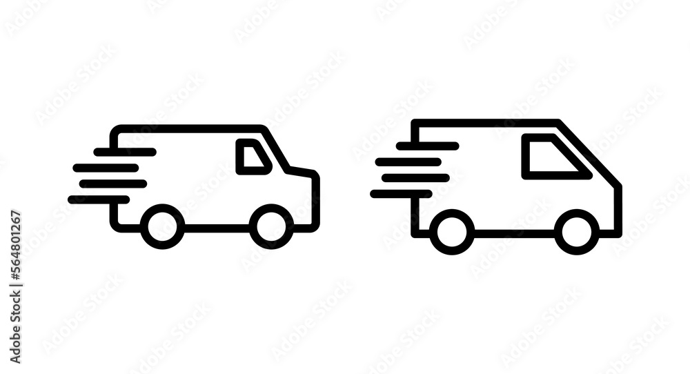 Delivery truck icon vector illustration. Delivery truck sign and symbol. Shipping fast delivery icon