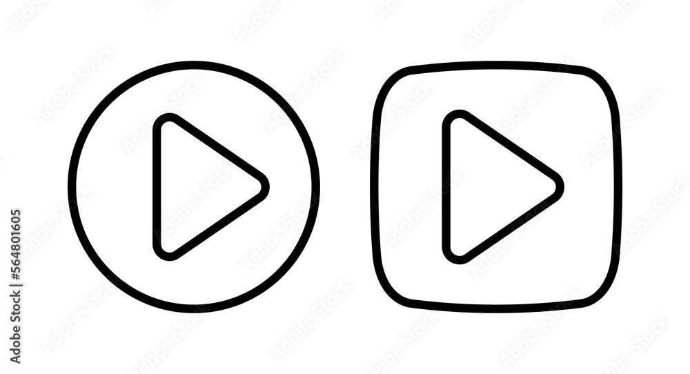 Play Icon vector illustration. Play button sign and symbol Play Icon vector illustration. Play button sign and symbol
