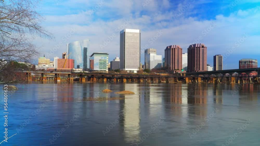 Timelapse over the James river, Richmond VA Timelapse over the James river, Richmond VA