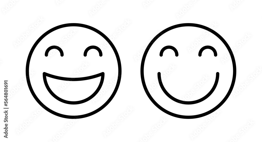 Fototapeta premium smile icon vector illustration. smile emoticon icon. feedback sign and symbol