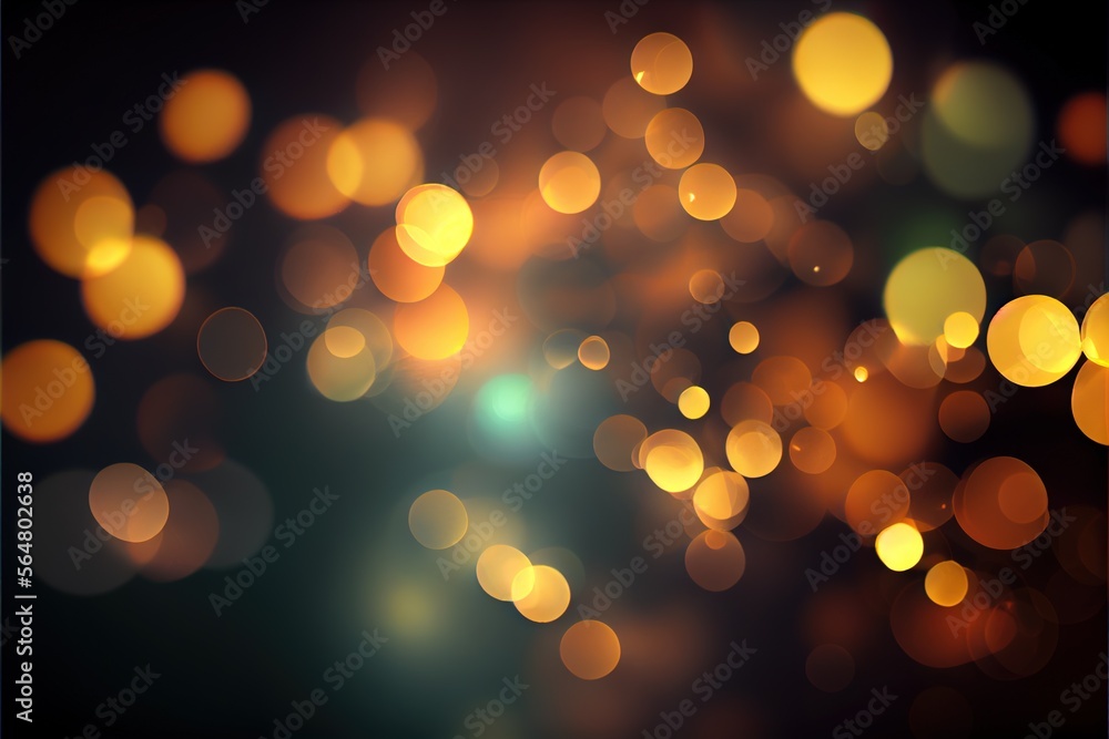 Lights background with blur effect. Blurred lights on abstract background. Generative AI