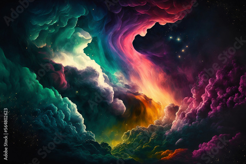 Colorful space clouds