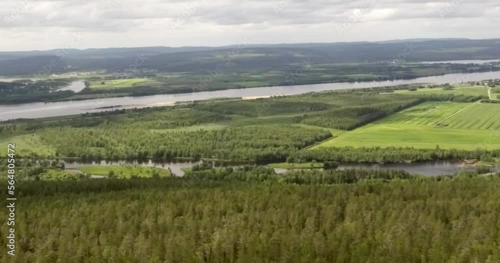 Aerial view at Aavasaksa in summer, Lapland, Finland. Aerial view at Aavasaksa in summer, Lapland, Finland.
