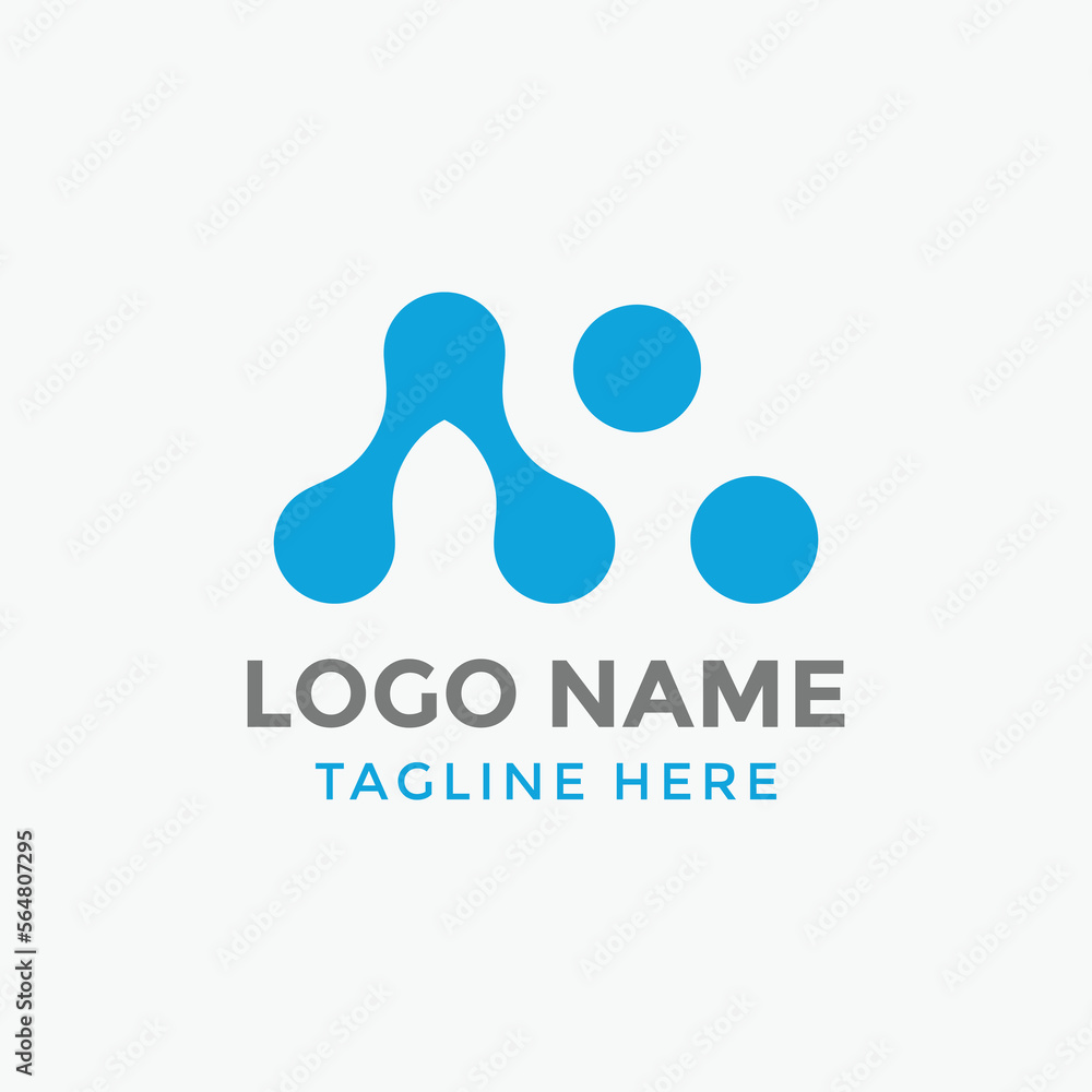 vector abstract letter M technology logo templates vector abstract letter M technology logo templates