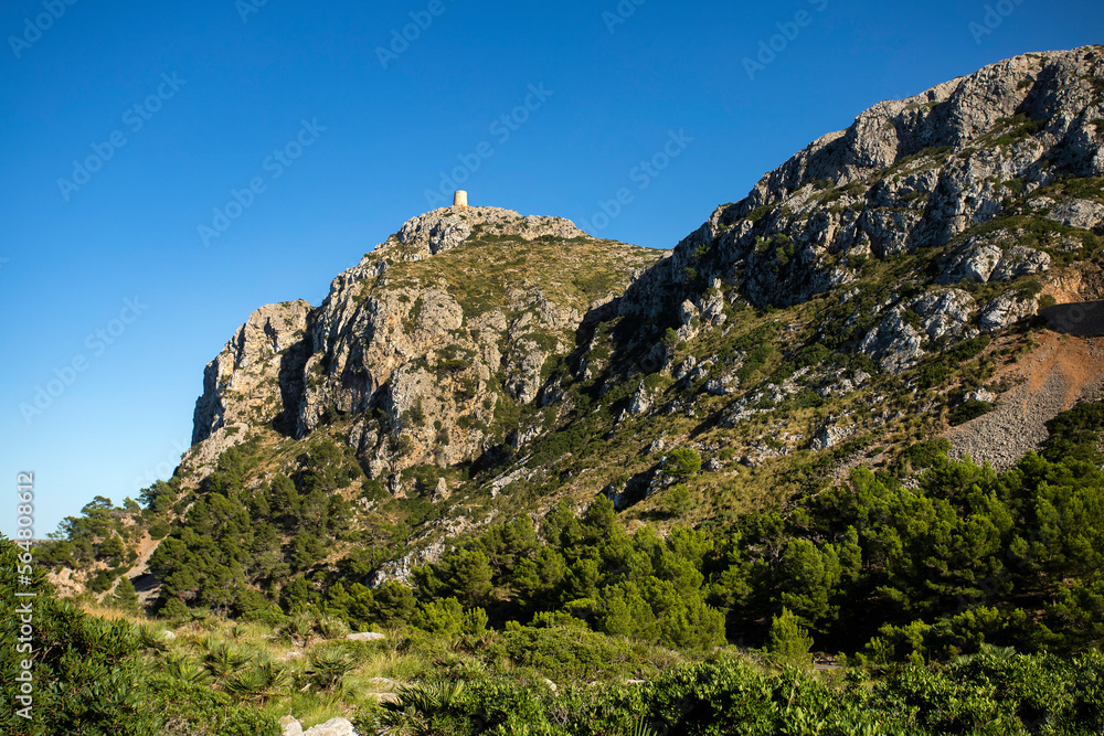 Cape Formentor, Palma de Mallorca - Spain. October 1, 2022. It is one of the most beautiful places on the island of Mallorca. It is located in the Pollensa region