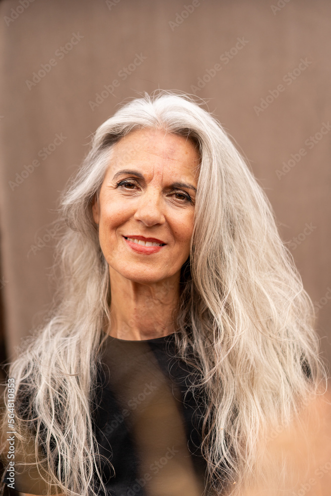 Confident Mature grey hair model portrait Confident Mature grey hair model portrait