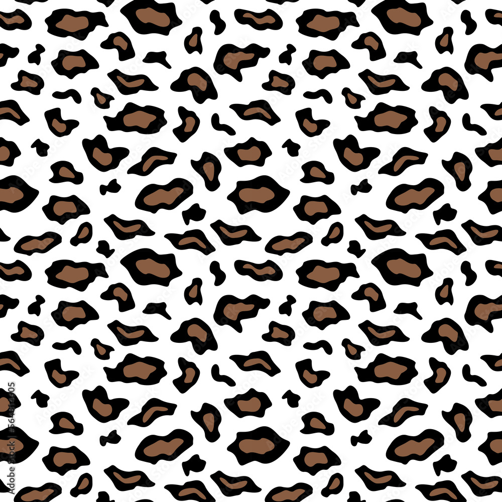Fashion background for fabric, paper, clothing. Camouflage leopard vector. Seamless leopard print vector. Animal pattern.