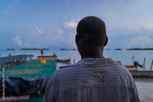 Pacific islander - black indigenous Solomons male - climate justice