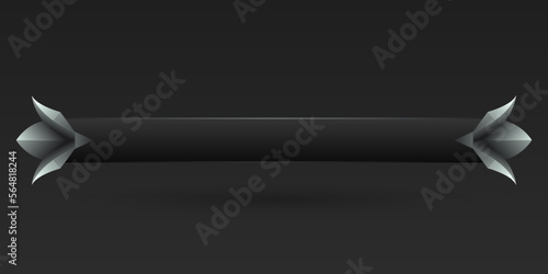 Fantasy silver border game interface screen title banner
