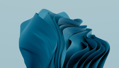 Floating blue fabric