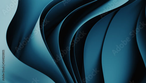 Floating blue fabric