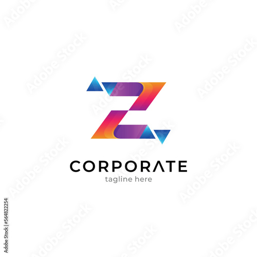 Letter Z logo with pixel shape or crystal shard effect Free Download Letter Z logo with pixel shape or crystal shard effect - GFXLoad