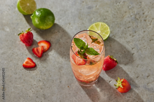 Strawberry lime perfection in a glass