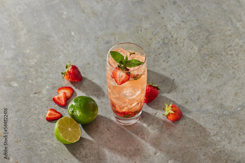 Strawberry lime perfection in a glass