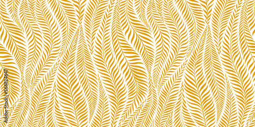 Luxury seamless pattern with palm leaves. Modern stylish floral background.