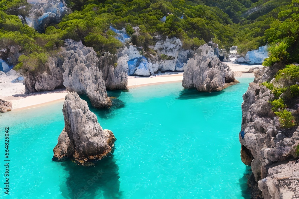 青い海 with generative ai 青い海 with generative ai