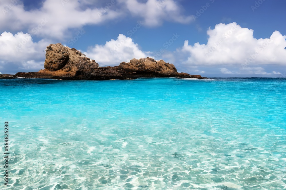 青い海 with generative ai 青い海 with generative ai