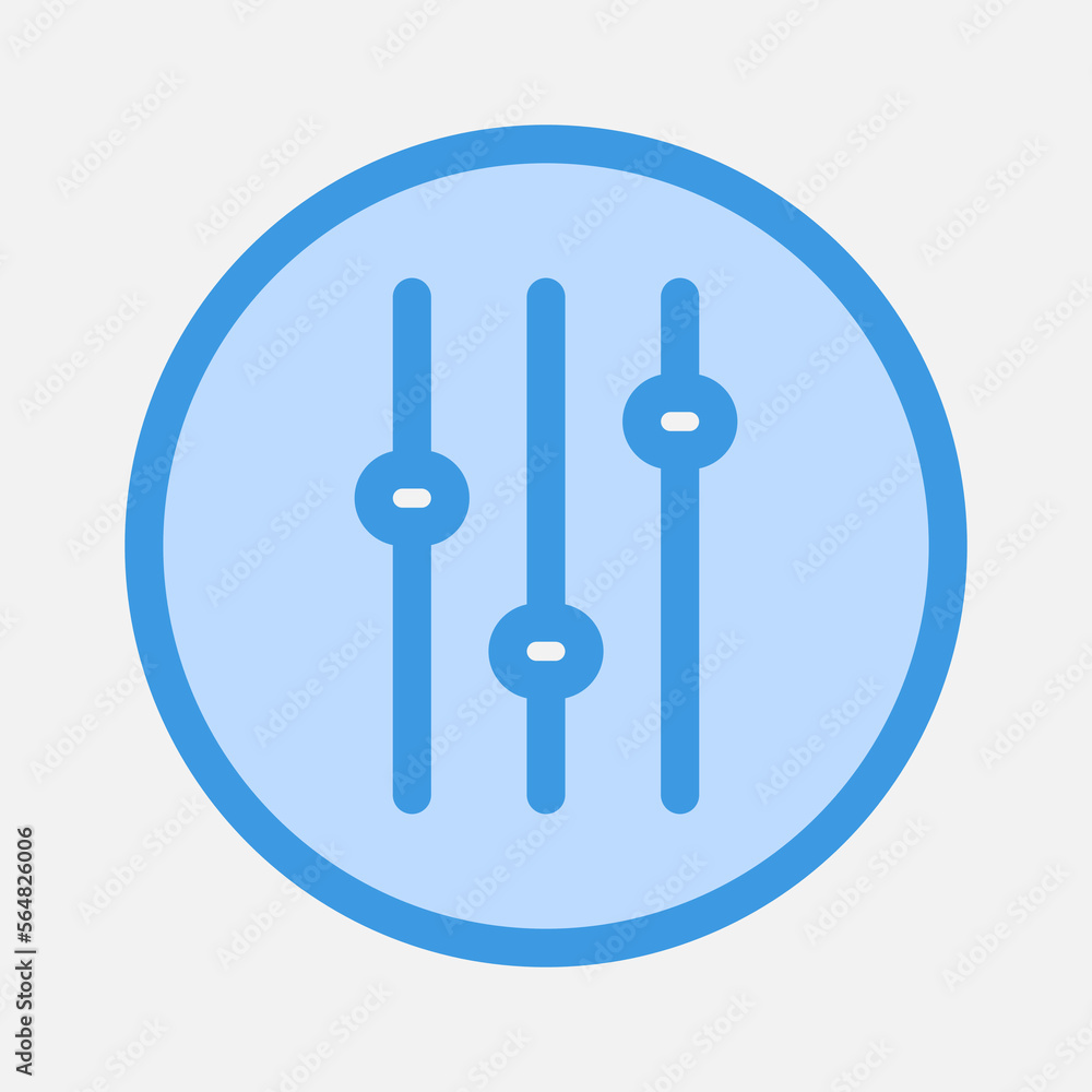 Levels icon in blue style about camera, use for website mobile app presentation Levels icon in blue style about camera, use for website mobile app presentation