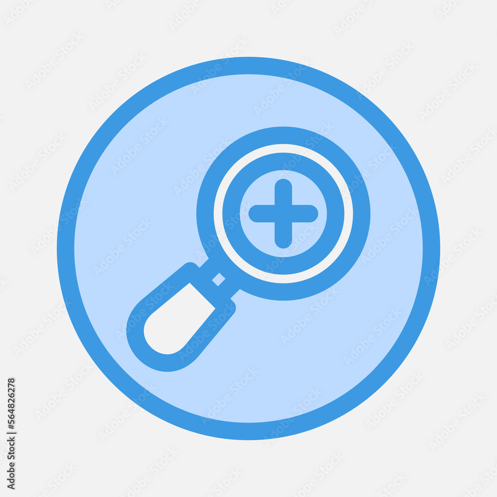 Zoom in icon in blue style about camera, use for website mobile app presentation Zoom in icon in blue style about camera, use for website mobile app presentation
