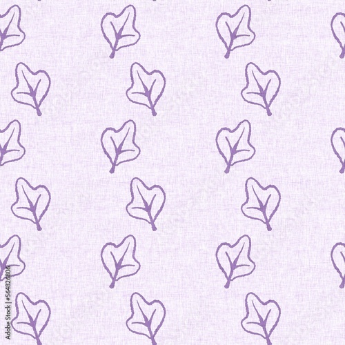 Gender neutral purple botanical foliage seamless raster background. Simple whimsical 2 tone pattern. Kids floral nursery wallpaper or scandi all over print.