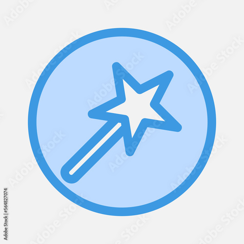 Beauty icon in blue style about camera  use for website mobile app presentation