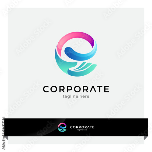 hand logo with care