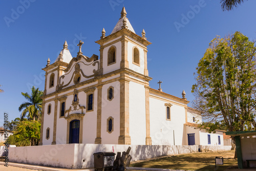 Side view of Mother Church of Santo Antônio das Garcas Brancas in Glaura, Ouro Preto,MG  Brazil
