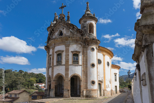 Ouro Preto, Minas Gerais, Brazil: side view of Church Nossa Senhora do Rosario dos Homens Pretos