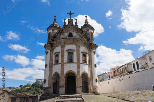 Ouro Preto, Minas Gerais, Brazil: front view of Church Nossa Senhora do Rosario dos Homens Pretos