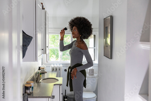 African American Lifestyle Girl with hair comb pick 