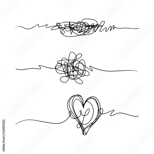 hand drawn of tangle scrawl sketch. Abstract scribble, Vector illustration.