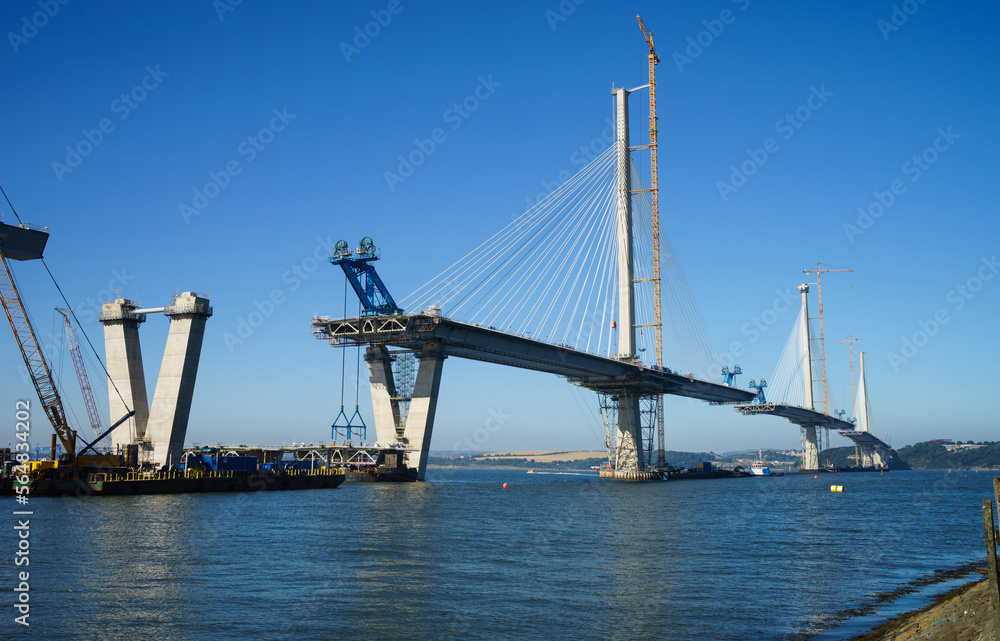 The new Queensferry Crossing Bridge under construction. The new Queensferry Crossing Bridge under construction.