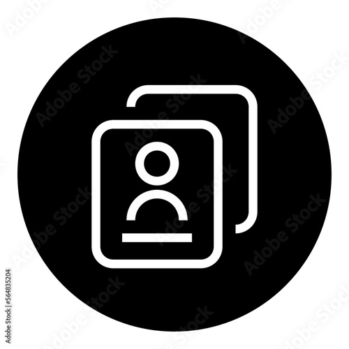 Passport Circular glyph icon