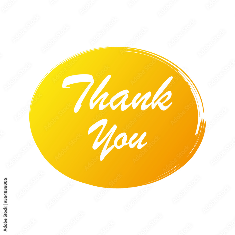 yellow sign thank you for paper design. Promotion poster. Vector illustration.