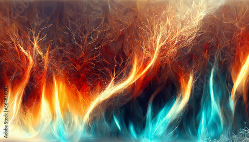 ice fire background abstract high quality illustration Generative AI Content by Midjourney