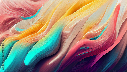 3d 8k 16k fluid pastel color paintbrush strokes illustration Generative AI Content by Midjourney