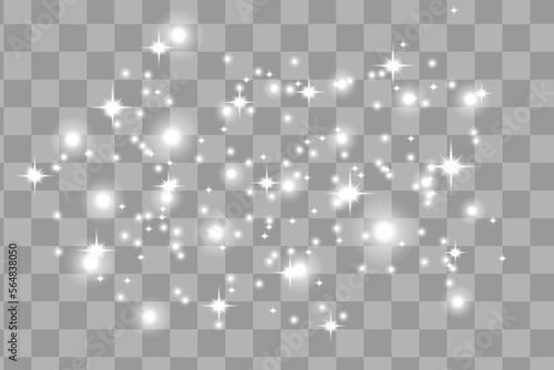 Abstract white laser beam. Transparent isolated on background. Vector illustration the lighting effect floodlight directional.