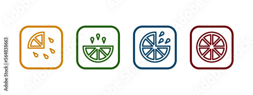 Lemon juice icon vector illustration. lemon icon in different color design.	