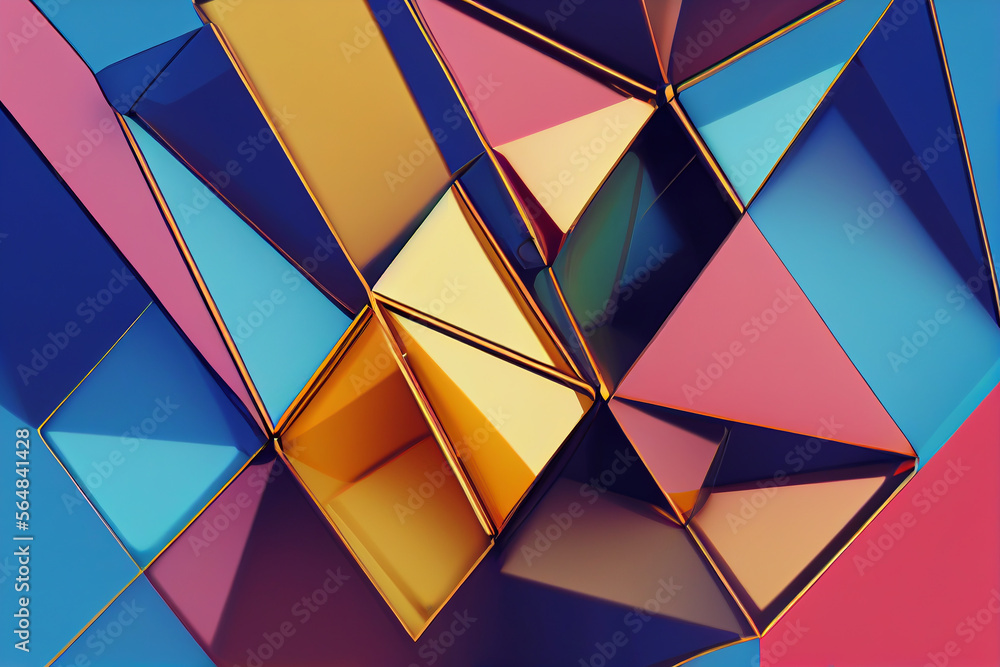 Geometric abstract colorful glass illustration Generative AI Content by Midjourney Geometric abstract colorful glass illustration Generative AI Content by Midjourney