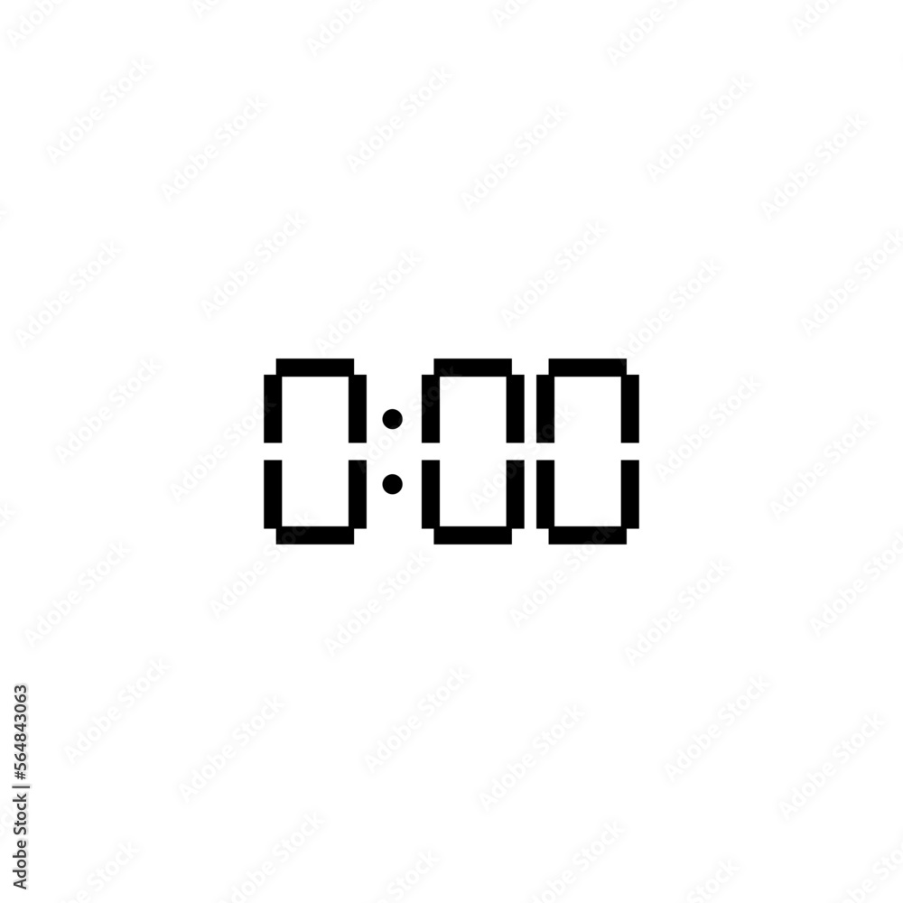 Digital Clock Icon vector design templates Digital Clock Icon vector design templates