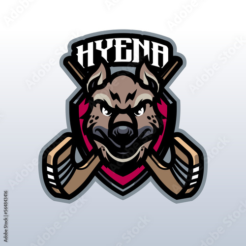 Hyena Mascot Logo for Hockey Team (ID: 564843416)