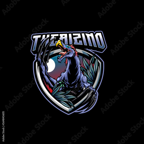 Therizinosaurus Dinosaur Mascot Logo for Gaming and Sport Team