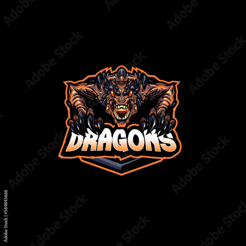 Dragon Mascot Logo Templates for Gaming and Sport team (ID: 564843666)