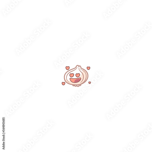 Cute Garlic Emoticon Sticker- (ID: 564843685)