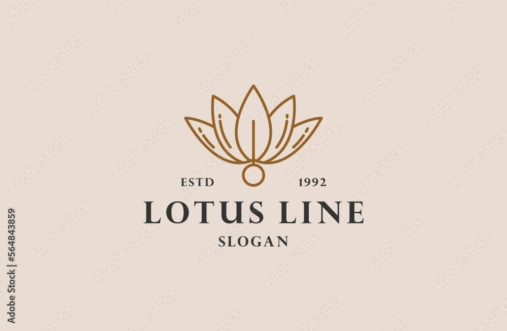 Fototapeta premium Elegant Lotus Logo Design, Creative modern Logos