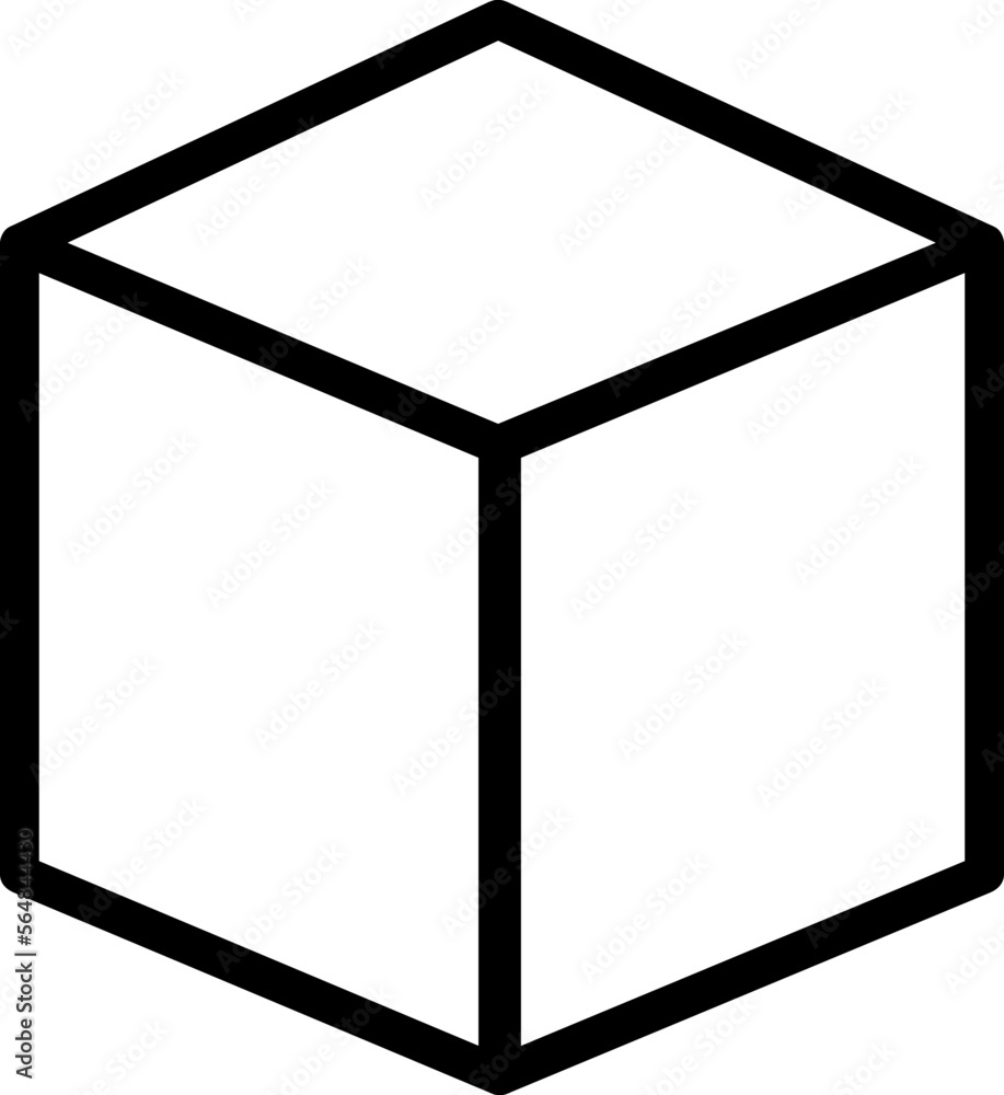 Box - Line Vector Icon illustration on white background..eps Box - Line Vector Icon illustration on white background..eps