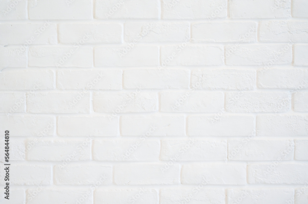 Naklejka premium white brick wall texture background, interior design