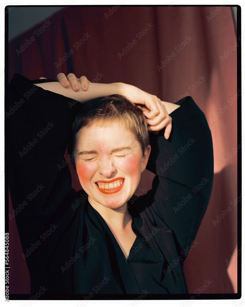 Portrait of young woman in studio Portrait of young woman in studio