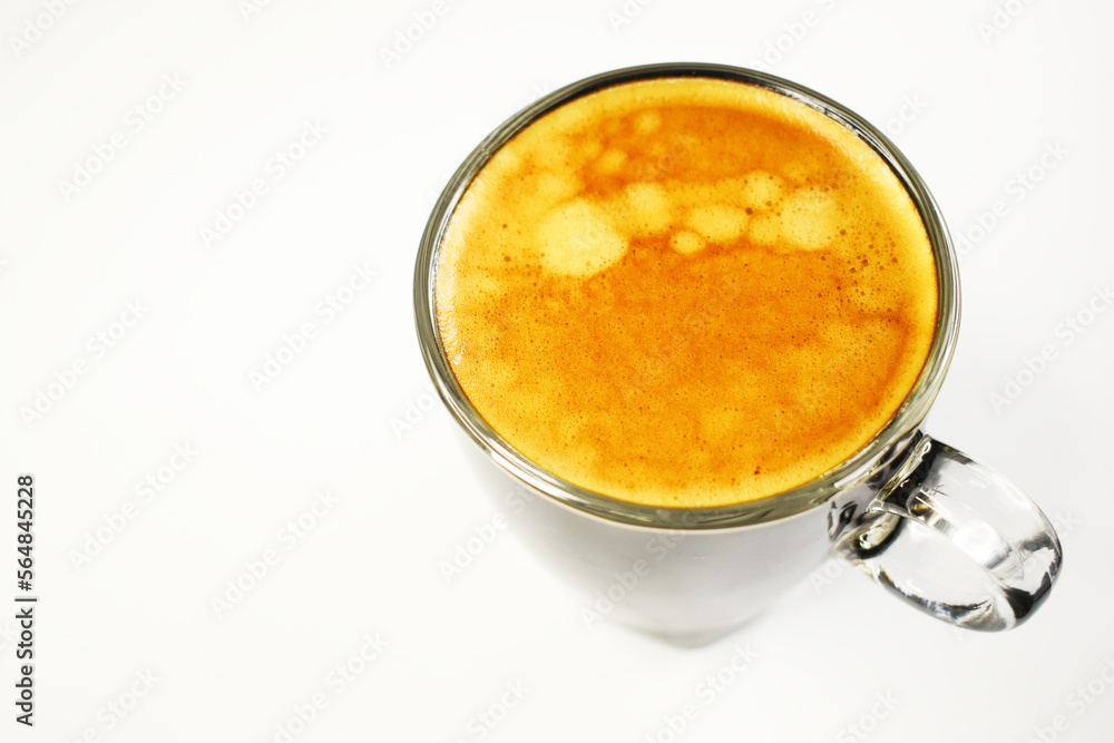 hot black coffee put on white table background hot black coffee put on white table background
