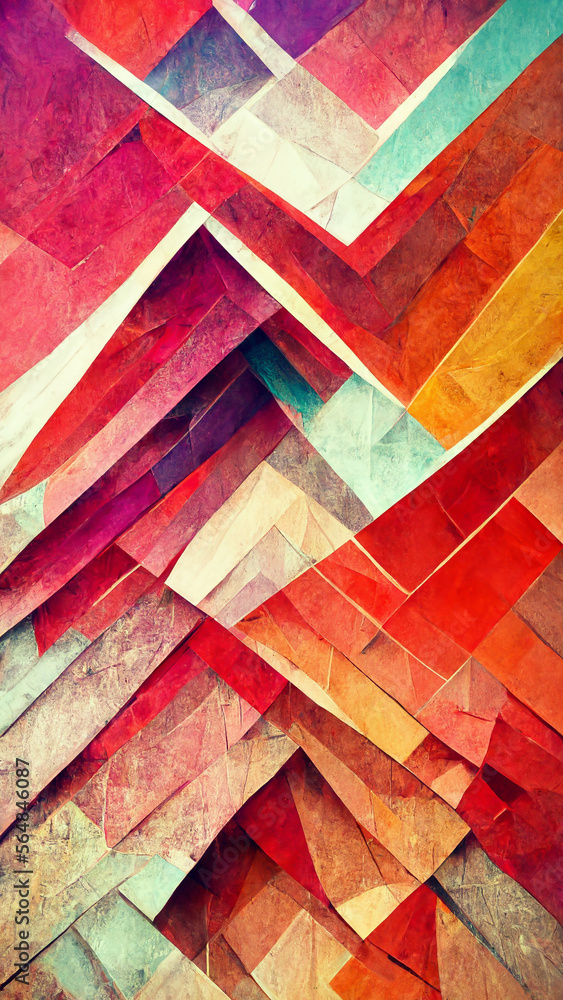 abstract background consisting of triangles. Gradient color illustration Generative AI Content by Midjourney